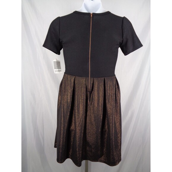 LuLaRoe Elegant Amelia Black Bronze Rose Gold Shimmer Size Medium New - Picture 2 of 14